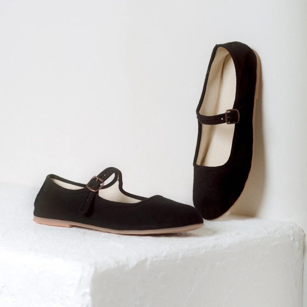 Small Lot Co Black Classic Mary Jane Flats